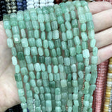 6*8mm Square Natural Stone Agates Jades Quartz Amazonite Spacer Beads