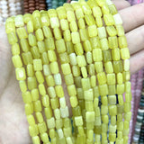 6*8mm Square Natural Stone Agates Jades Quartz Amazonite Spacer Beads
