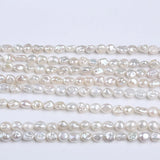 Natural Keshi Pearl Strand, 6-8mm Straight Drilled for Jewelry