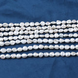 Natural Keshi Pearl Strand, 6-8mm Straight Drilled for Jewelry