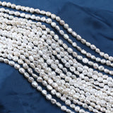 Natural Keshi Pearl Strand, 6-8mm Straight Drilled for Jewelry