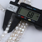 Natural Keshi Pearl Strand, 6-8mm Straight Drilled for Jewelry