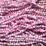 6/8mm Hamsa Pink Evil Eye Glass Beads DIY Jewelry Making
