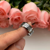 6/8mm Tungsten Carbide Rings Gear Carbon Fiber Inlay Beveled Edges