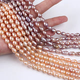 6-8mm Pink Purple Baroque Freshwater Loose Pearl Strands
