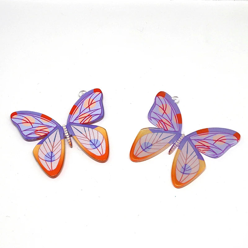 Butterfly Acrylic Earring Charms DIY Keychains Pendants