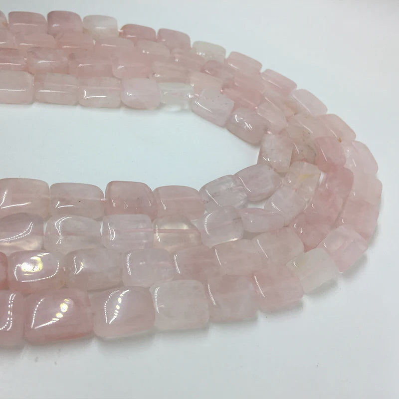 Natural Rose Quarz Crystal Gem Bracelet Necklace DIY Health Gemstone