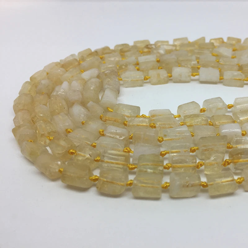 Natural Citrine Stone Beads for Jewelry Making DIY Gift
