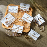 6/9 Pairs Big Hoop Pearl Earring Set for Women