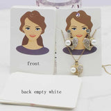 Beauty Head Jewelry Card Paper Necklace Earring Display Tag Card 50pc