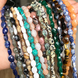 6x9mm Oval Natural Gemstone Beads for DIY Jewelry Making