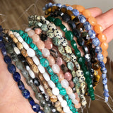 6x9mm Oval Natural Gemstone Beads for DIY Jewelry Making