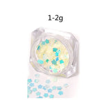 6 Bottle Luminous Sequins Glow In the Dark Glitters Resin Jewelry Findings