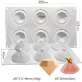 6-Cavity 3D Silicone Diamond Mold Resin Candle Mold DIY Chocolate Mold