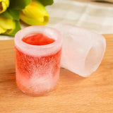 6-Cavity Resin Cups Ice Tray Round Silicone Shot Glass Bottle Mold