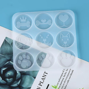 6 Cavity Pet Paw Shaped Resin Jewelry Silicone Mold