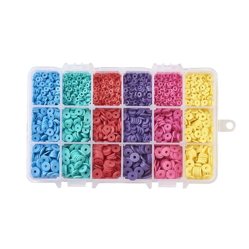 Polymer Clay Beads Round Gasket Combo for DIY Jewelry Bracelet