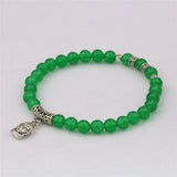 Natural Stone Beads Bracelet with Buddha Pendant