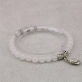 Natural Stone Beads Bracelet with Buddha Pendant