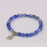 Natural Stone Beads Bracelet with Buddha Pendant