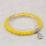 Natural Stone Beads Bracelet with Buddha Pendant