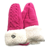 Christmas Gloves 18mm Snap Button Knitted Gloves Charms Jewelry Women Gift