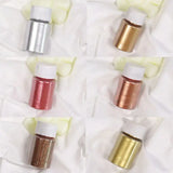 6 Color 10g Mirror Metallic Pigment Kit Epoxy Resin Colorant