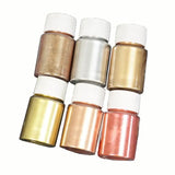 6 Color 10g Mirror Metallic Pigment Kit Epoxy Resin Colorant