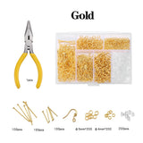 6 Colors Jewelry Making Set Earring Hook Studs Jump Ring Plier Repair