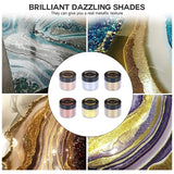 6 Colors Metallic Pigment Powder for Epoxy Resin 20g Bottles