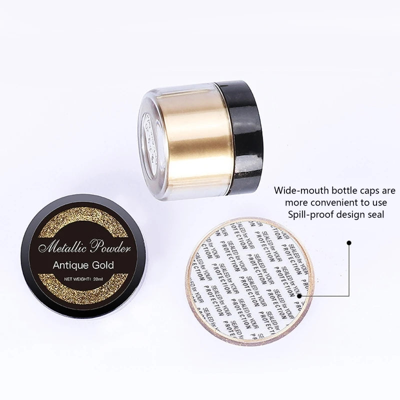 6 Colors Metallic Pigment Powder for Epoxy Resin 20g Bottles