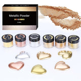 6 Colors Metallic Pigment Powder for Epoxy Resin 20g Bottles
