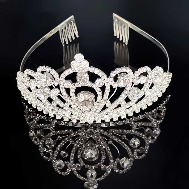 Crystal Rhinestone Tiara Crown Headband for Girls Wedding