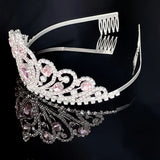 Crystal Rhinestone Tiara Crown Headband for Girls Wedding