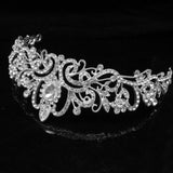 Crystal Bridal Tiara Crown and Veil with Comb Wedding Head Jewelry