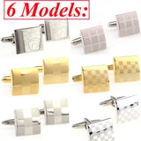 6 Designs Laser Engraved Stamp Cufflinks