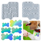 Pet Tag Crystal Epoxy Resin Mold DIY Pendant Keychain Silicone Mold