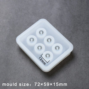 6 Grid Crystal Cube Ball Beads Epoxy Resin Mold DIY Jewelry Making