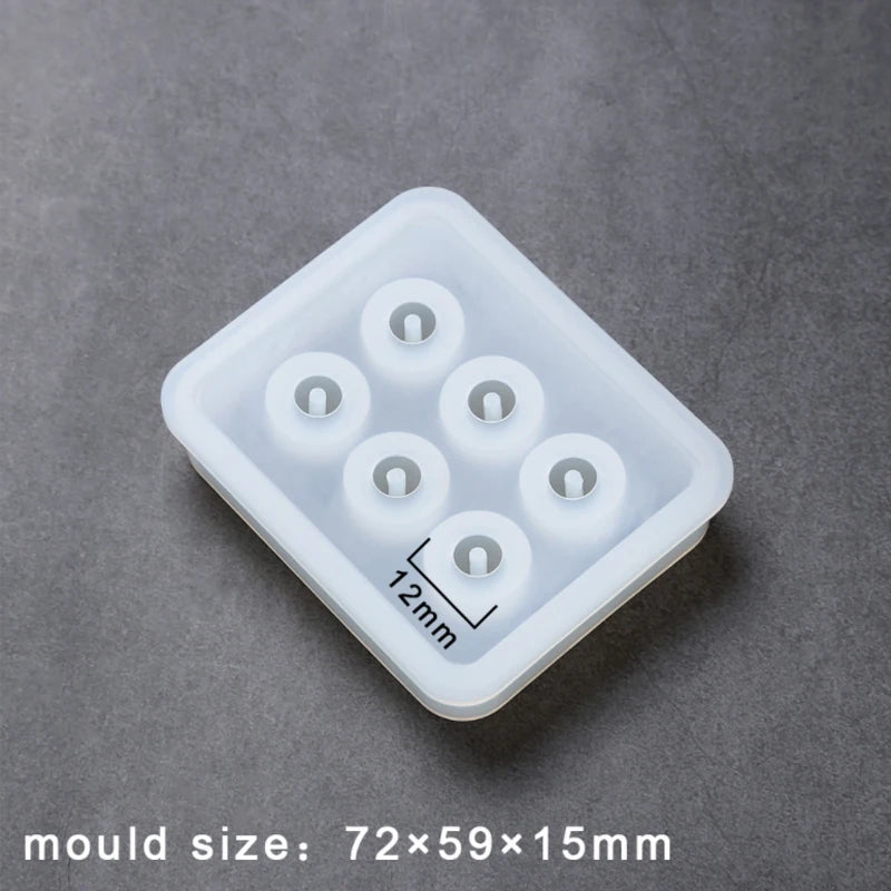 6 Grid Crystal Cube Ball Beads Epoxy Resin Mold DIY Jewelry Making