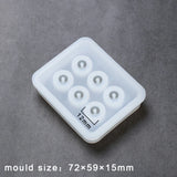 6 Grid Crystal Cube Ball Beads Epoxy Resin Mold DIY Jewelry Making