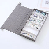 6 Grids Eyeglasses Case Box Storage Tray Eyewear Jewelry Display
