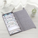 6 Grids Eyeglasses Case Box Storage Tray Eyewear Jewelry Display