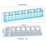 6 Grids Wine Glass Silicone Mold Storage Shelf Epoxy Resin Mold