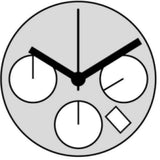 6 Hands Single Calendar Date At 4 O'Clock Quartz Movement for Z60 Watch