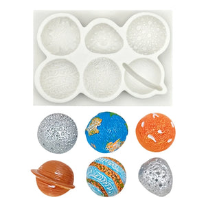 6 Holes Chocolate Moulds Planet Shaped Baking Molds Fondant Moulds