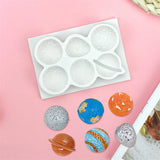 6 Holes Chocolate Moulds Planet Shaped Baking Molds Fondant Moulds