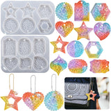 Diamond Pattern Hanging Ornaments Silicone Mold DIY Keychain Pendants Mold
