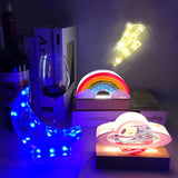 Resin Silicone Mold Moon Rainbow Night Light DIY Handicraft Tools