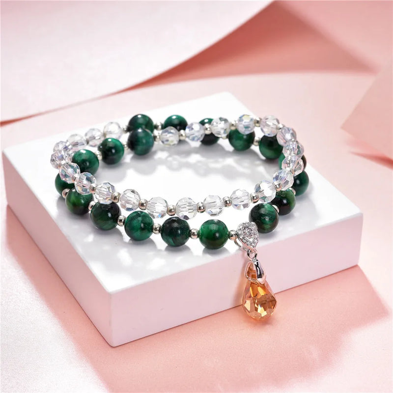 Natural Tiger Eye Stone Crystal Bracelet for Women Jewelry Gift