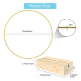 6 PCS 12 Inch Metal Hoop Centerpiece with Wood Holder Stands